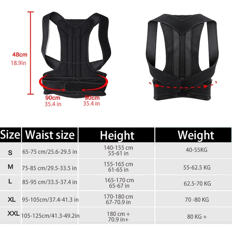 StraightUp™ Adjustable Back Support Brace